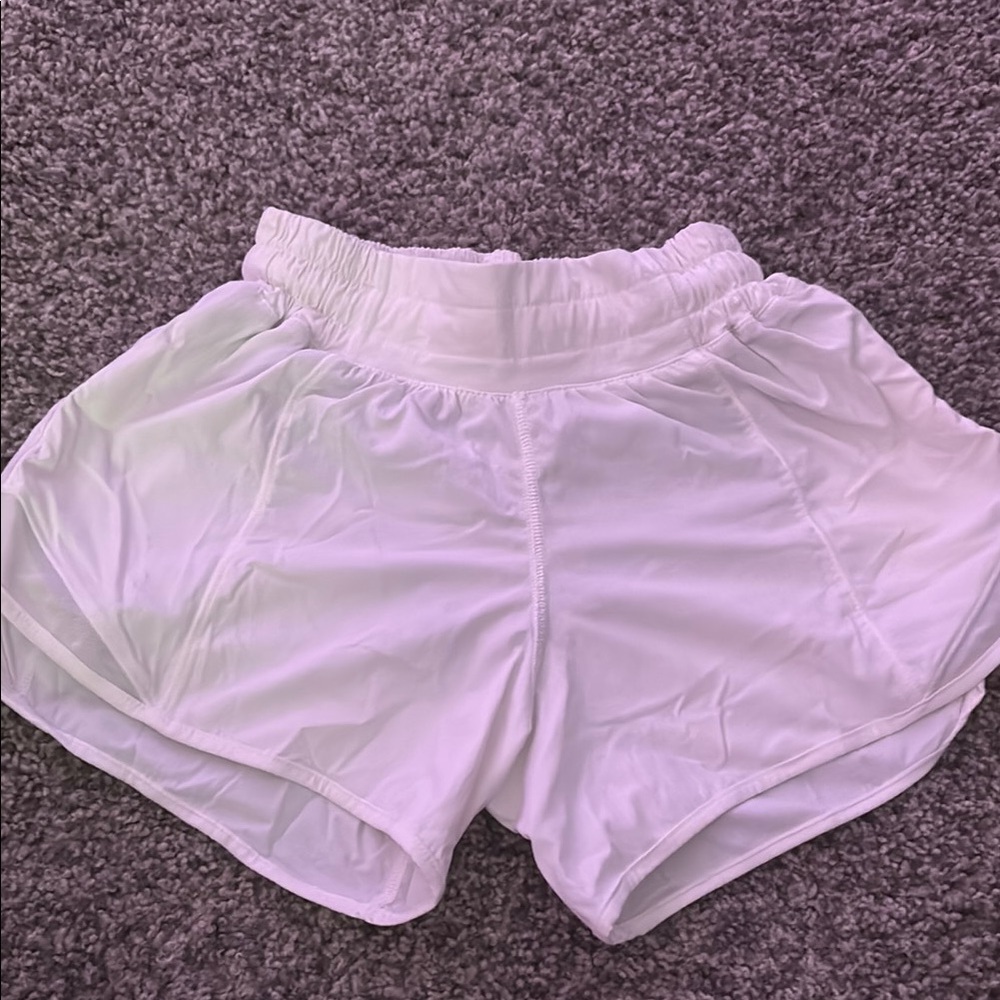 Lululemon Athletica White Athletic Shorts Lightweight Design